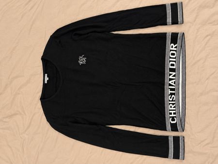 Dior Langarmshirt schwarz Logo Schriftzug gebraucht