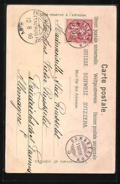 Cartoline postali: Litho Genève, La Rue du Mont Blanc – Usato da Berlin venduto da bartko-reher 1
