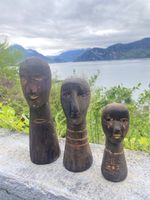 3 Holzfiguren, geschnitzt, Afrika