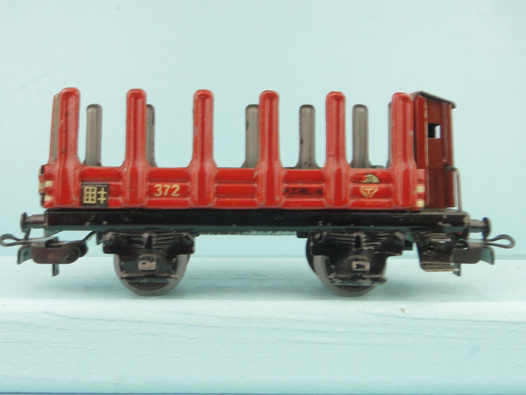 Märklin Modellini di ferrovie: Märklin 372 Rungenwagen, Blech – Usato da Bülach venduto da cann11 1