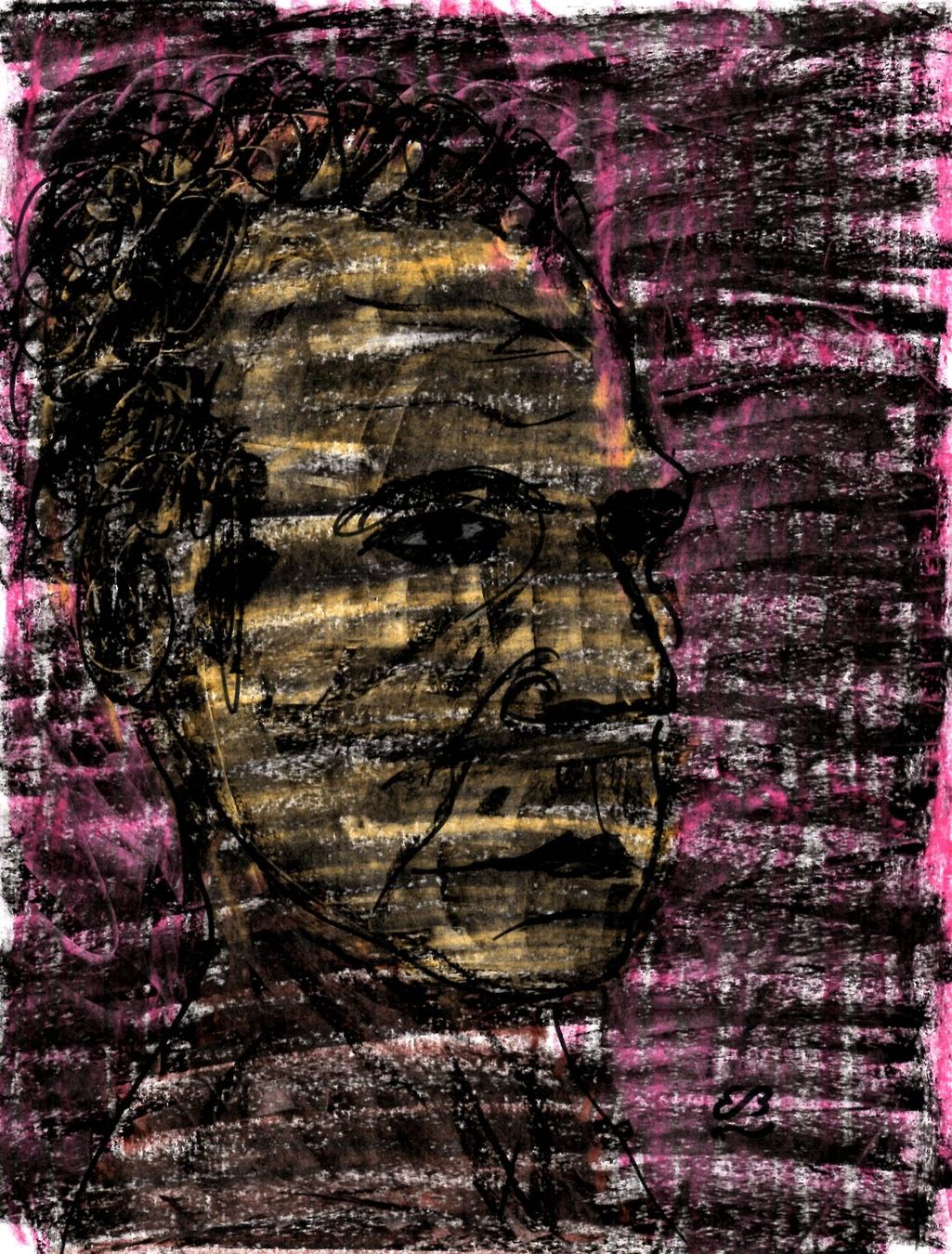 Dipinti: Zeichnung: Yellow face – Usato da Fribourg venduto da erw_68dx