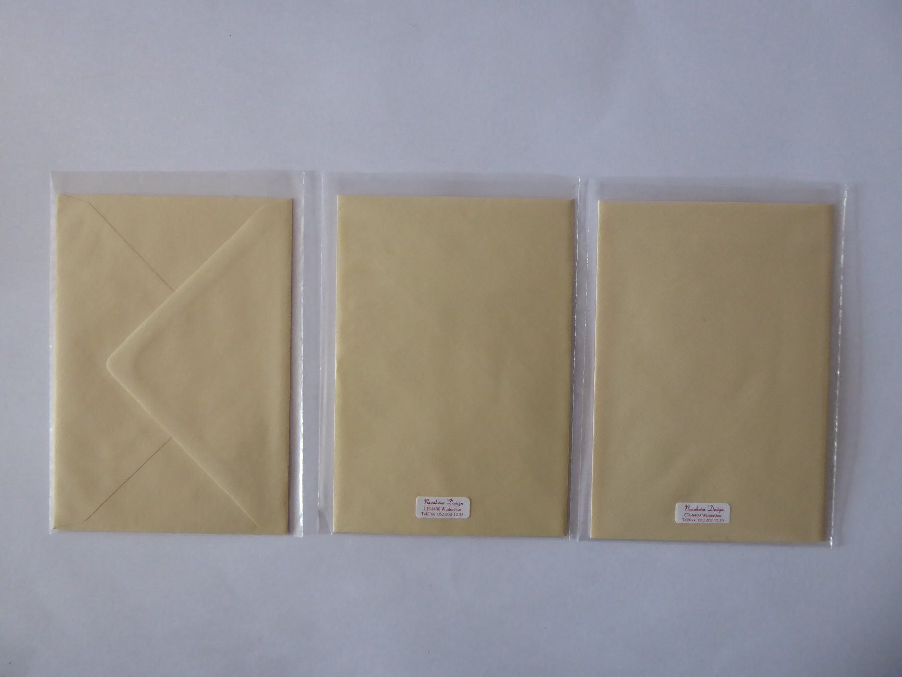 Cartoline: 3 hochw. Kunst Doppelschreibkarten, neu – Nuovo e nell'imballaggio originale da Turbenthal venduto da Panau 1