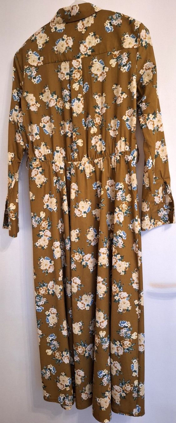 Vestiti: Blusen-Kleid Olive, Blumenmuster – Nuovo (secondo la descrizione) da Matten b. Interl venduto da iae_cwc7 1