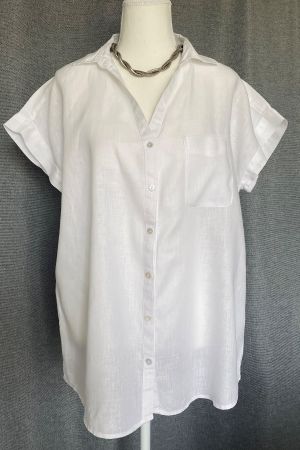 Rachel Zoe Leinenbluse Grösse M
