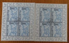 NABA 2000 St,Gallen Zwei Viererblöcke mit Ersttagstempel