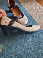 Art Schuhe Gr. 41, weiss/blau, Leder, Plateau