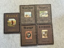 Konvolut 5 Kuenstlermappen: Knaus, Van Gogh, Runge, Renoi...