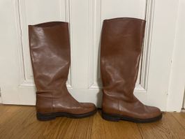Loro Piana bottes cavalières en cuir marron