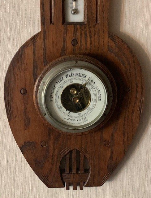 Altri elettrodomestici e apparecchi d’epoca: Antiker Barometer mit Thermometer - ca. 100 jährig – Usato da Gundetswil venduto da Egro100 2
