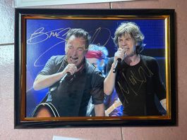 Originalautogramm Mick Jagger+ Bruce Springsteen mit COA