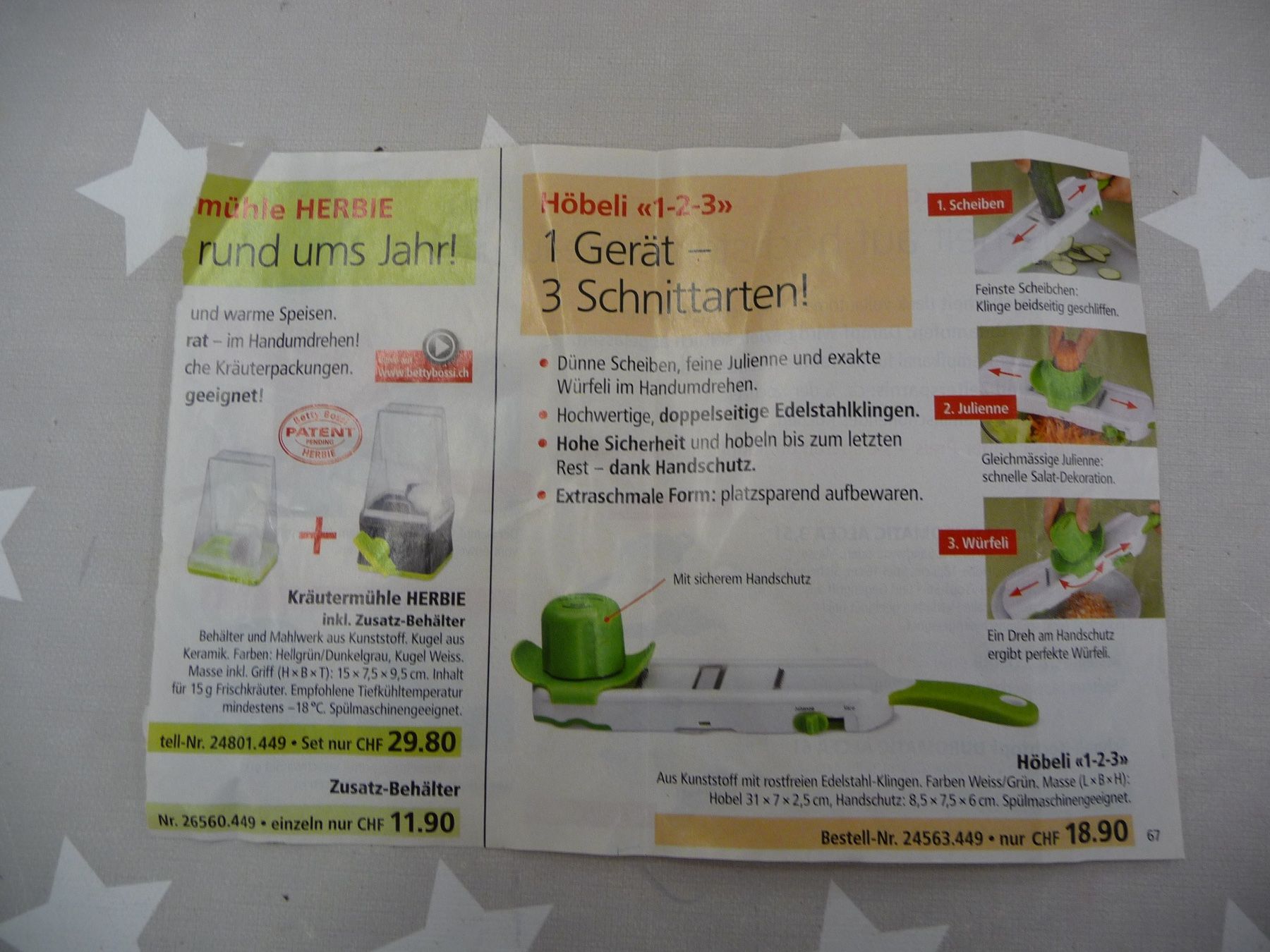 Betty Bossi Küchengeräte: Betty Bossi Höbeli 1-2-3 – Gebraucht aus Rafz von Powacaddy 4