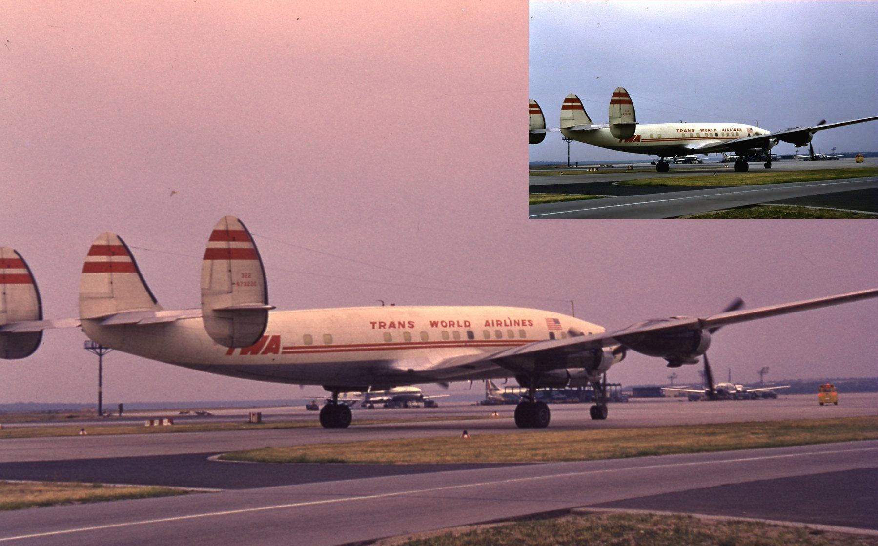 Foto & Immagini: Dia der TWA Lockheed L-1649 Super Constellation N7322C -1966 – Usato da Winterthur venduto da rotkur