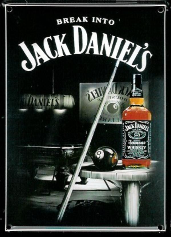 Jack Daniels Insegne: Blechschild 3D-JACK DANIEL`S POOL ROOM – Nuovo e nell'imballaggio originale da Rupperswil venduto da big-one-sale