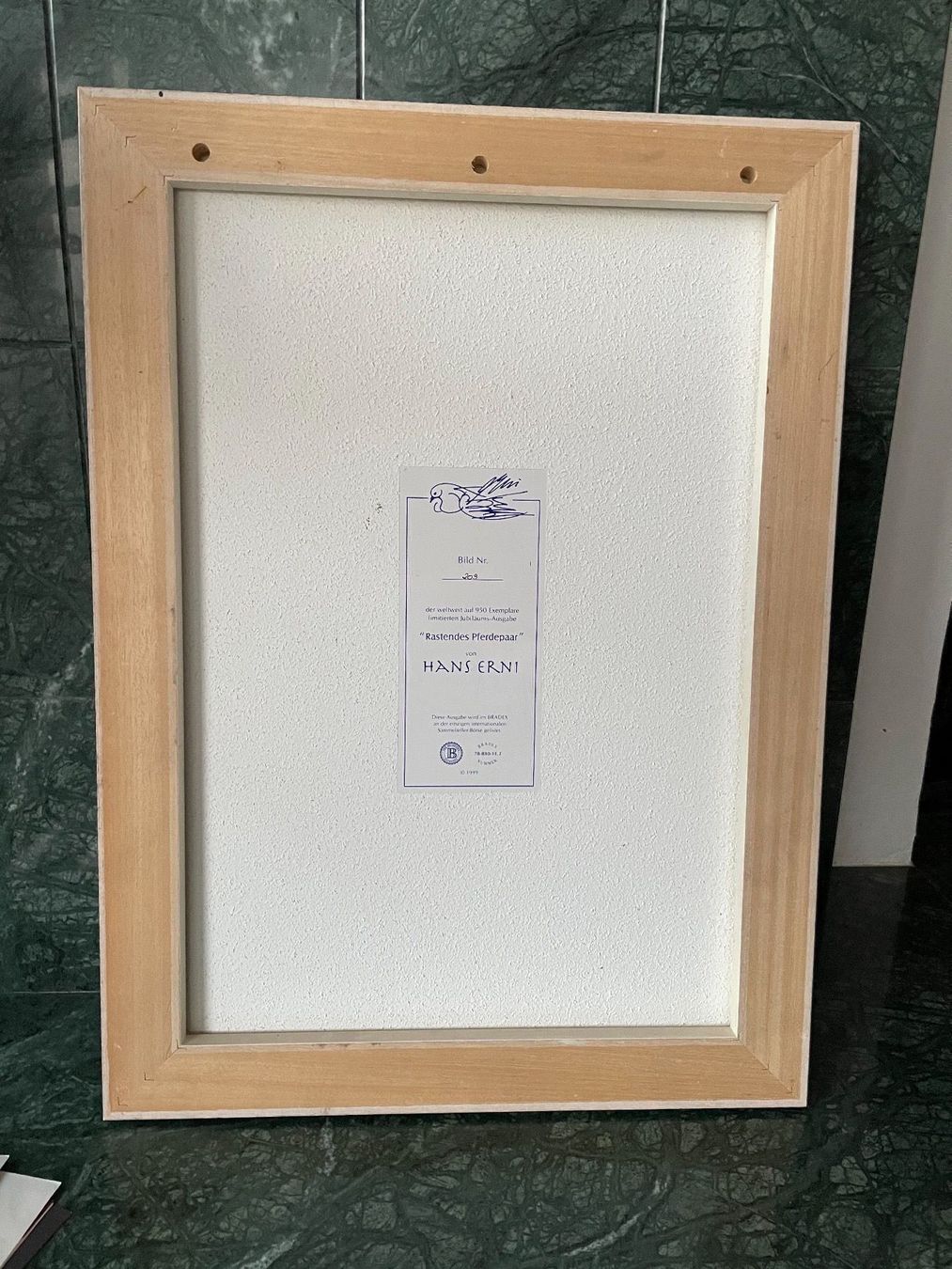 Grafiken & Lithographien: Hans Erni Céramique Rastendes Pferdepaar – Gebraucht aus Vallamand von Bricbracbroc82 4