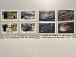 Tonga 1985 #60-60 / #104-107 Specimen VF, NH