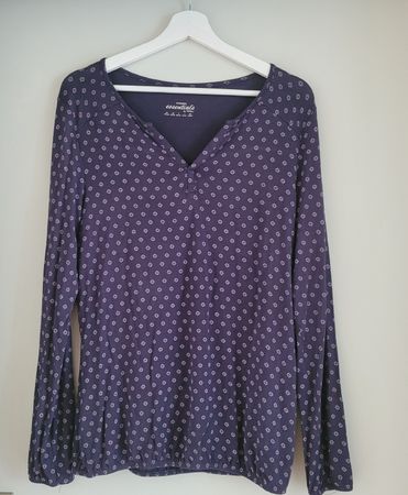 Langarmshirt Essentials by Tchibo lila gemustert Gr 36/38