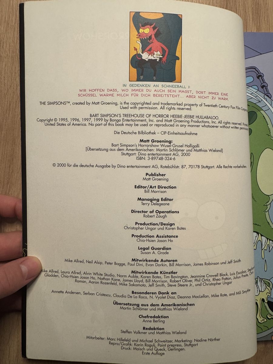 Comics: Comic Bart Simpsons Horrorshow Wusel-Grusel Halligalli 2000 – Gebraucht aus Biberist von etesummer 2