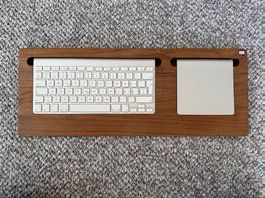 Apple Tastatur Wireless ,Touchpad - Nussbaum Echtholz-Halter