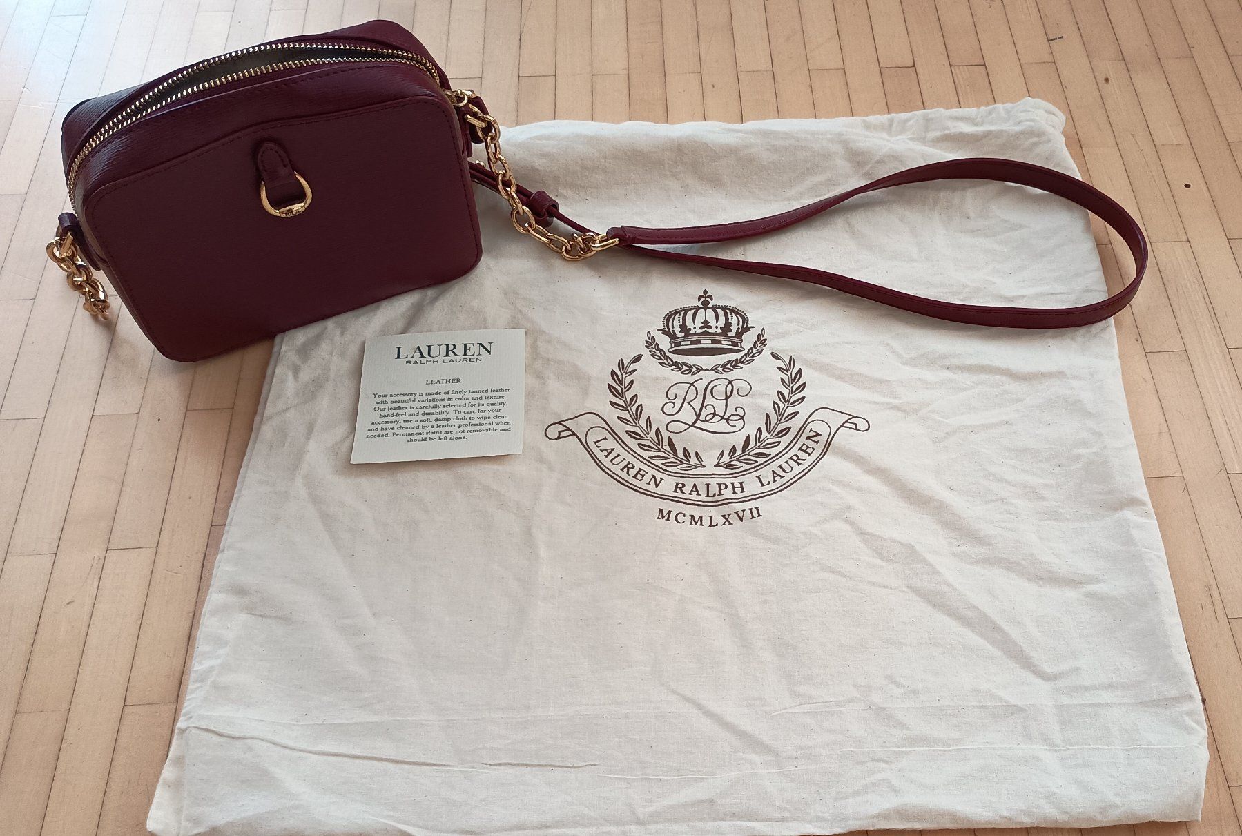 Ralph Lauren Sacs femmes: Ralph Lauren Ledertasche Bordeaux neuwertig – Neuf (Voir description) à Gossau ZH par GimK_4er 9