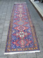 alter antiker Orient Teppich, langer Läufer, 418 x 101 cm