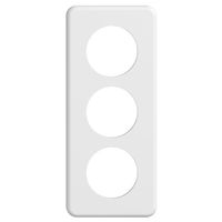 Abdeckplatte STANDARDdue 3×1 weiss 3×Ø50, Feller