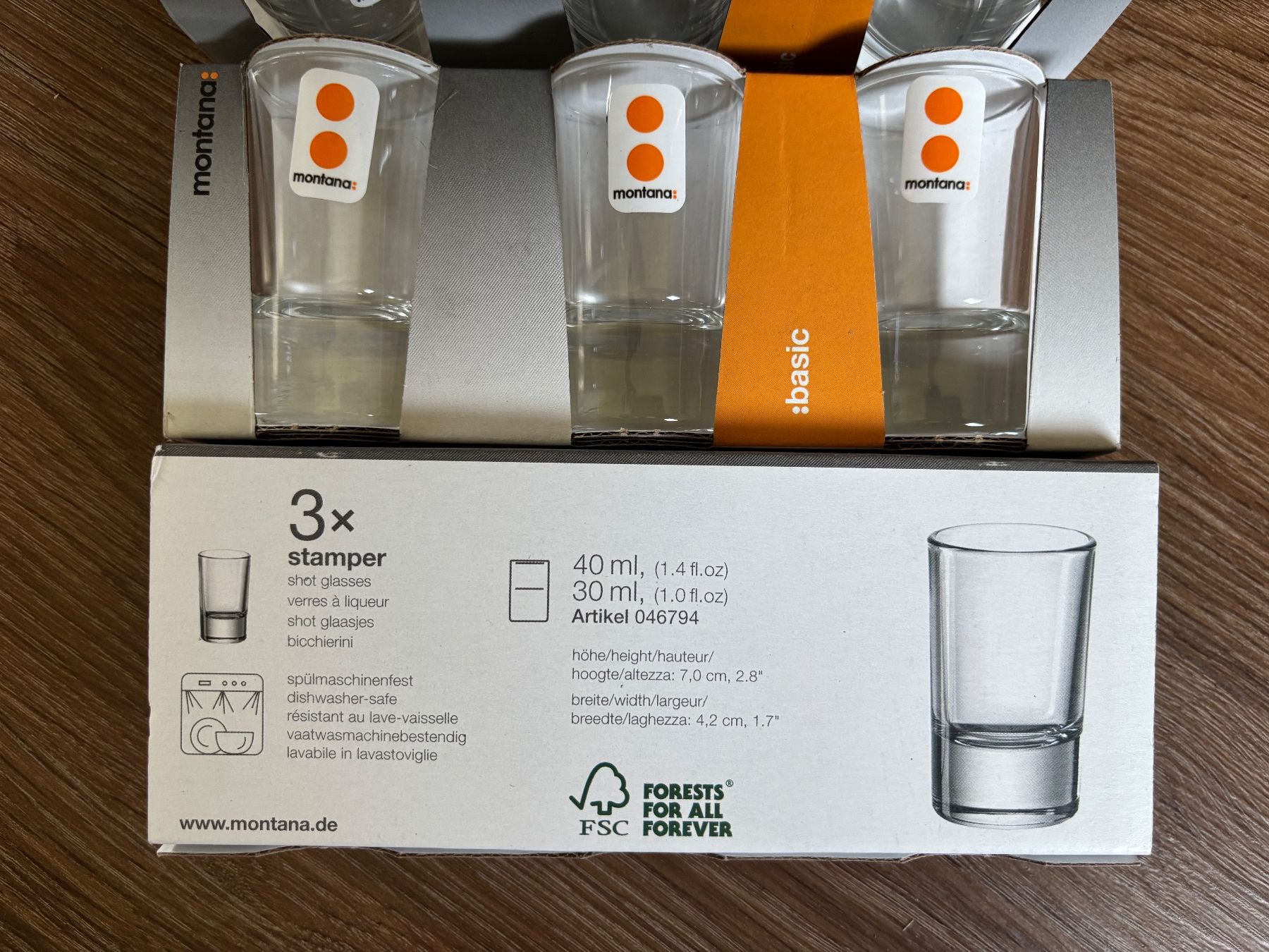 Bicchieri: 3er Set Montana Stamper Schnapsglaeser, Neu – Nuovo e nell'imballaggio originale da Döttingen venduto da mag_n7xr