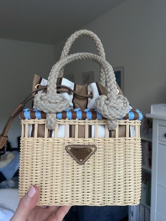 Prada, Rattan Bucket Bag