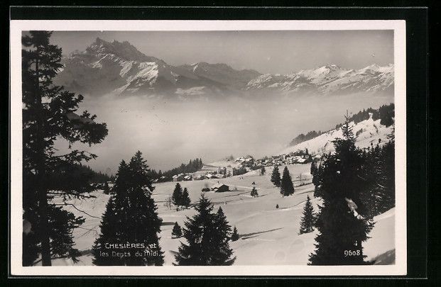 Cartoline postali: Chesières, Panorama et les Depts du Mid – Usato da Berlin venduto da bartko-reher