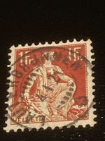 Helvetia mit Schwert ZNr 115- 1908 Vollstempel Lauterbrunnen
