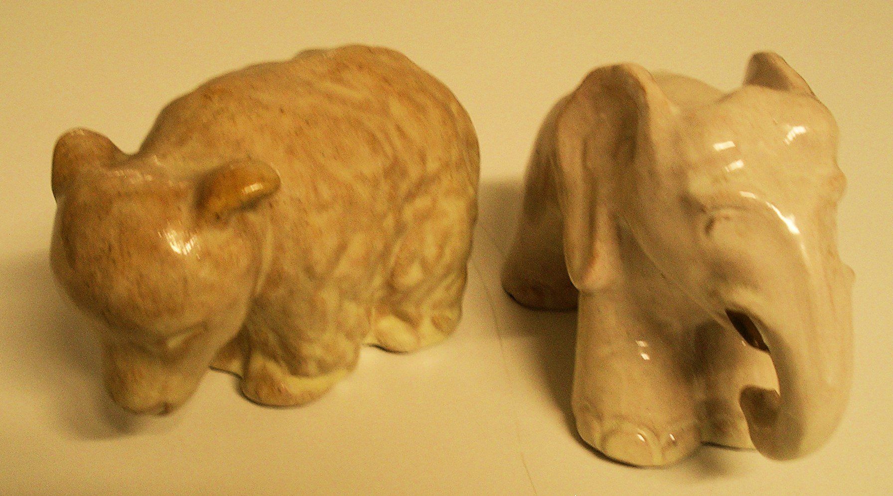 Statuette: LINZER KERAMIK, Bär und Elefant – Usato da Oberhofen am Thunersee venduto da luuping99 1