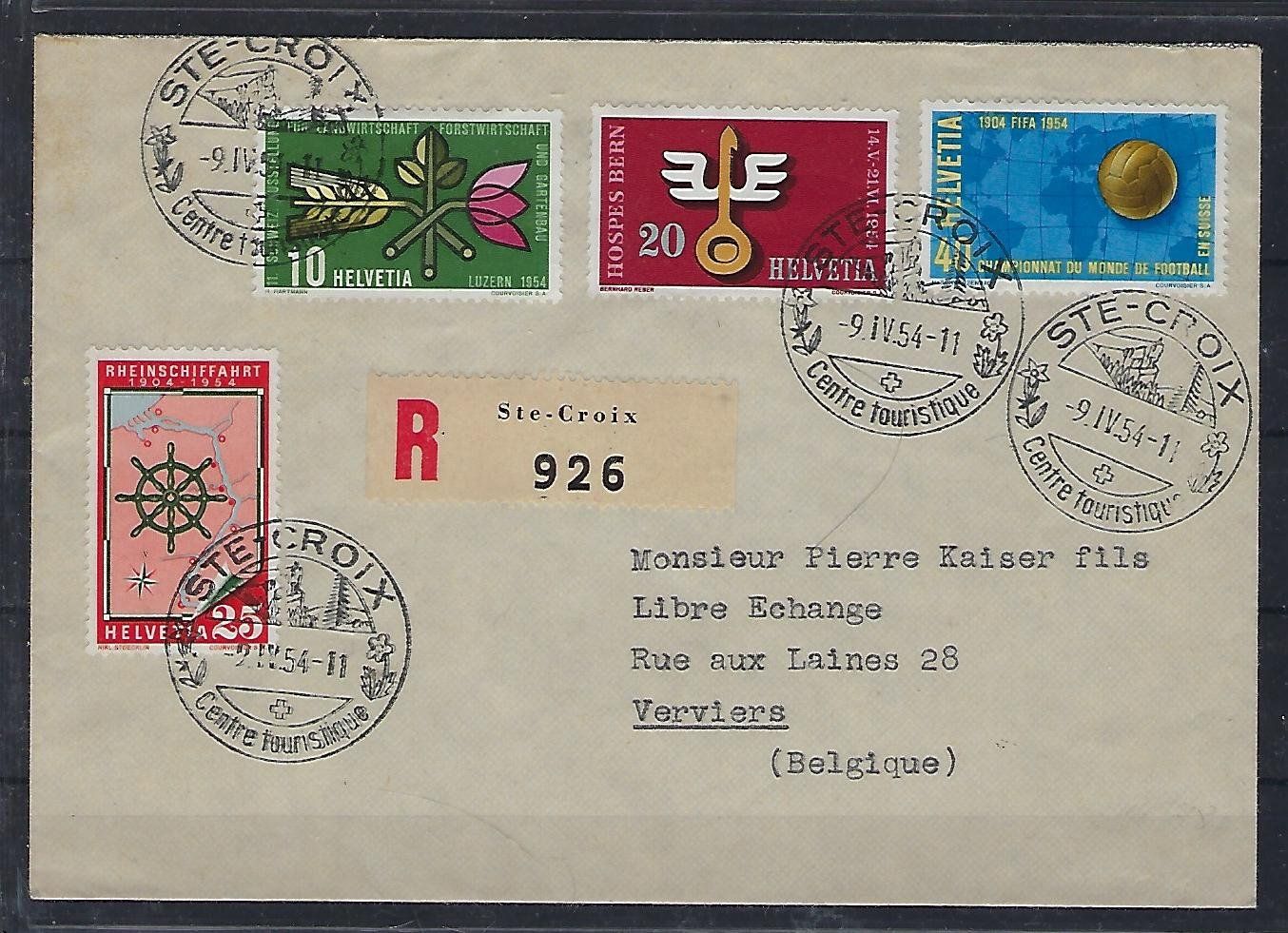 Tutti i francobolli: 1954 Einschreibe Brief   15019 – Usato da Lunden venduto da Animus999