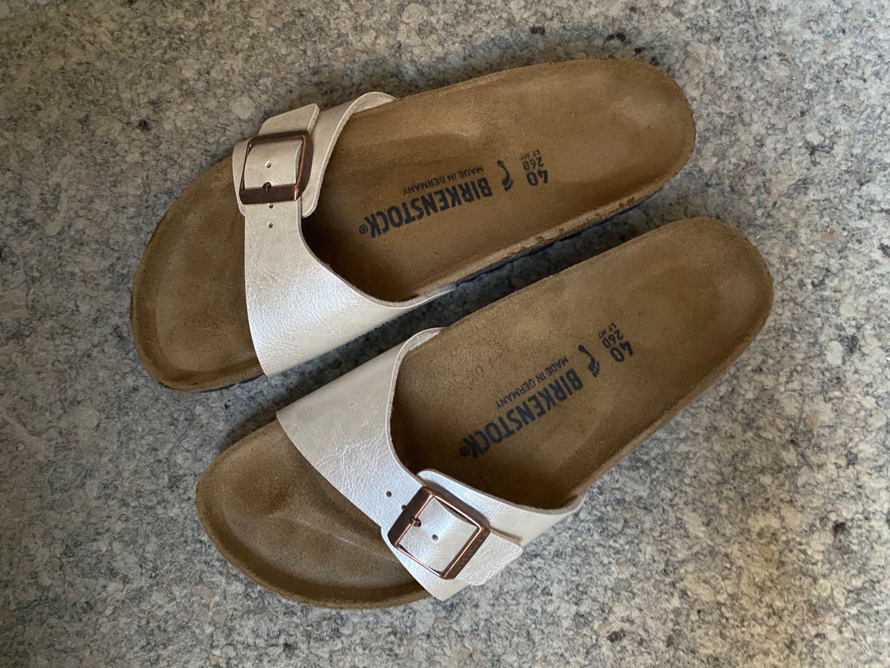Birkenstock Damenschuhe: Birkenstock Madrid Pearl White, Gr. 40 – Gebraucht aus Wattwil von edel88 1