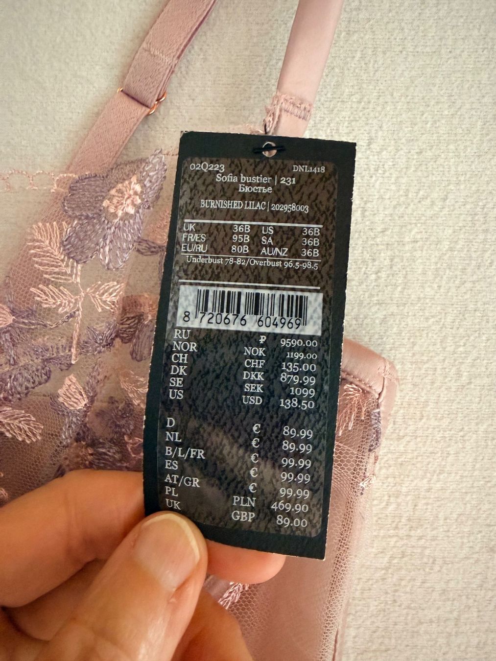 Hunkemöller Top: HUNKEMÖLLER, Bustier SOFIA, Grösse 80B, Farbe Lila – Nuovo e nell'imballaggio originale da Rudolfstetten venduto da gst_g7xl 2