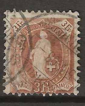 Tous les timbres: CH100b - Helvetia debout 100b obl. 1908 – D'occasion à Trélex par Phil_Albert