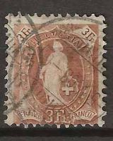 CH100b - Helvetia debout 100b obl. 1908