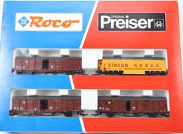 Roco 44009Neu"Zirkus Krone"4Güterwg.Grosstier,DB,DC,OVP,Zub.