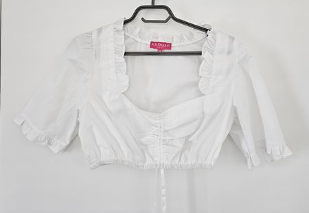Trachtenbluse Krüger weiss Grösse 36 Rüschen