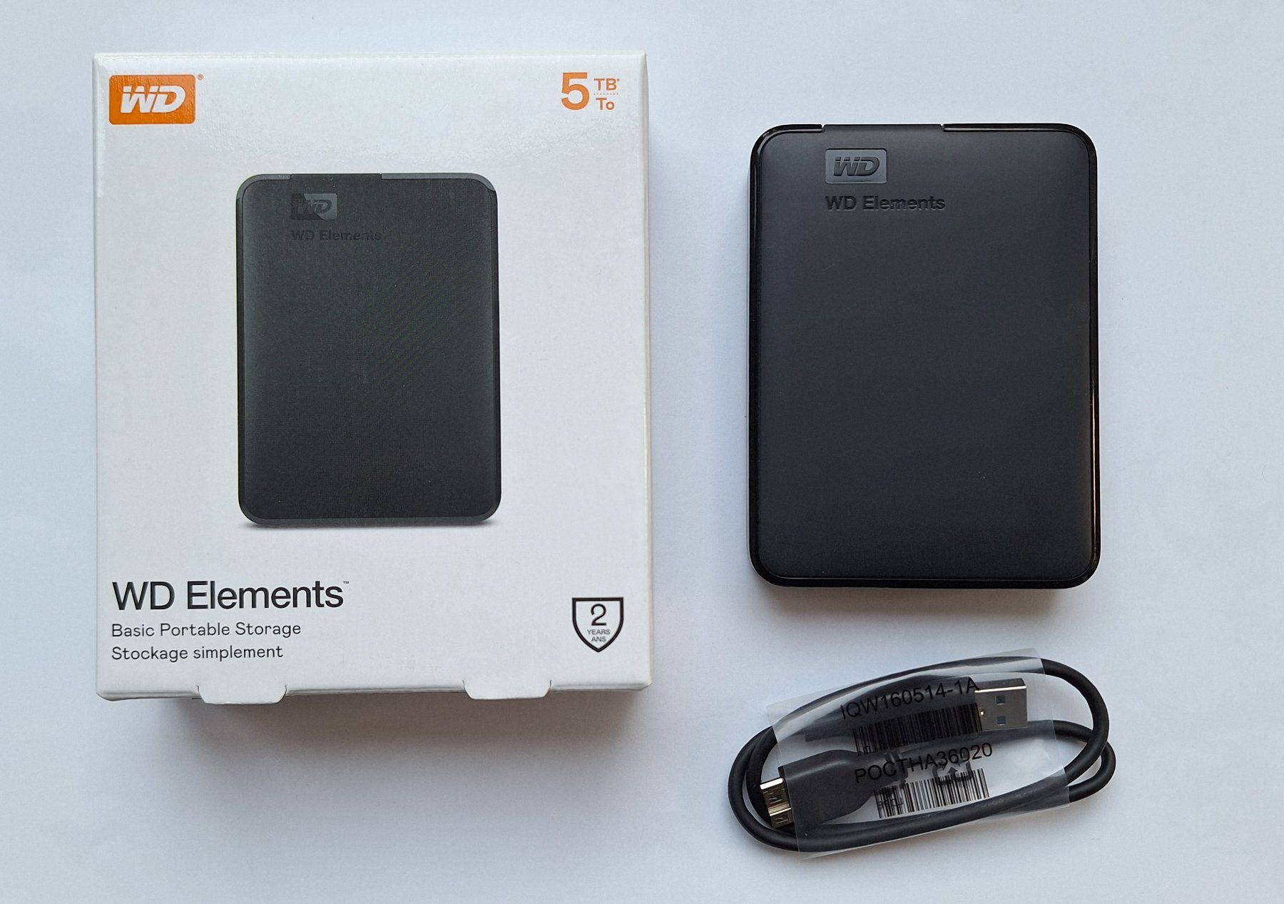 Western Digital Dischi rigidi: WD Elements Portable Storage 5 TB – USB 3.0 – Usato da Staufen venduto da Franky