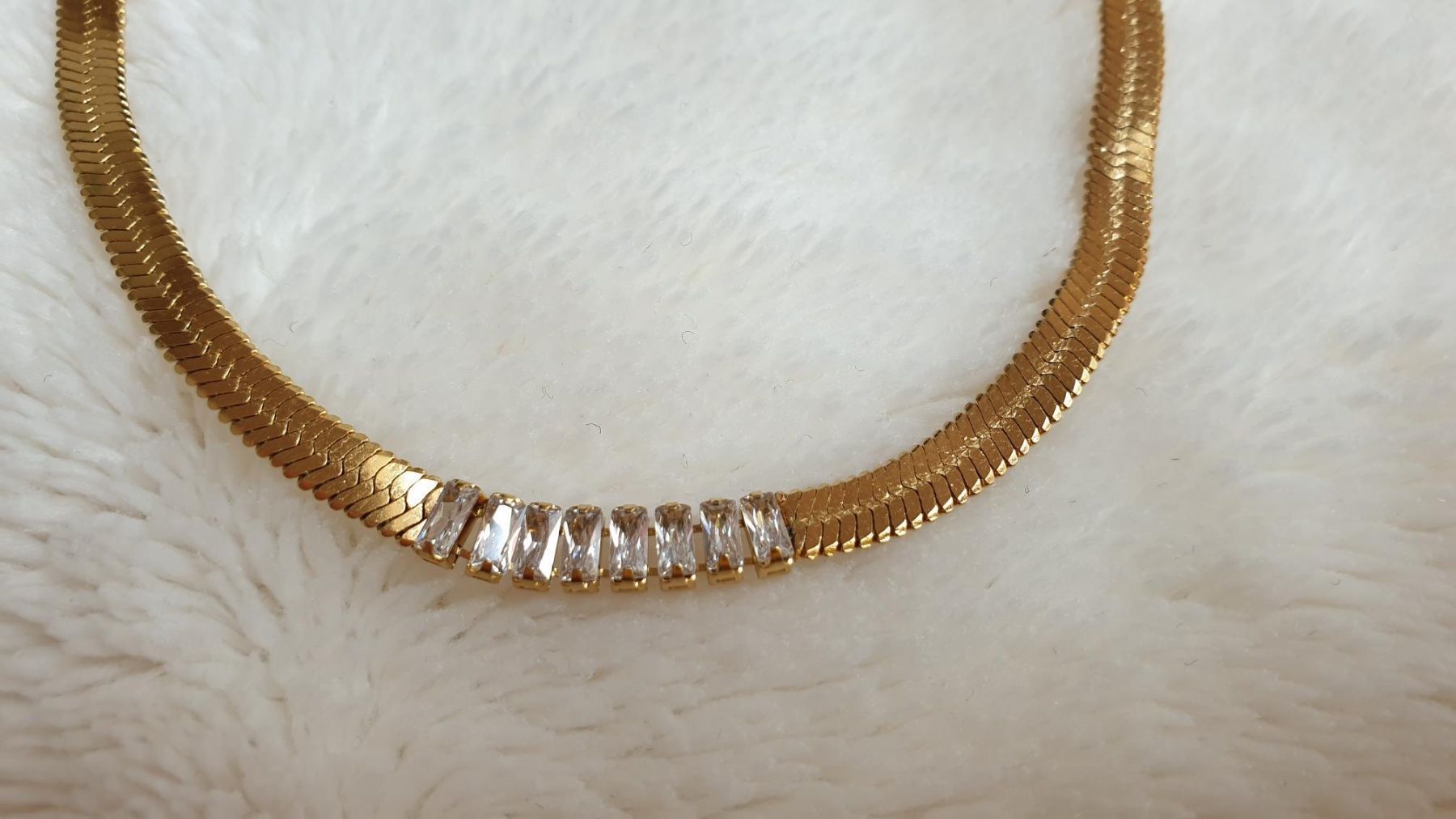 Catenine: Schlangenkette mit Kristallen // "Halsband" – Nuovo e nell'imballaggio originale da Würenlos venduto da JRP_71 2