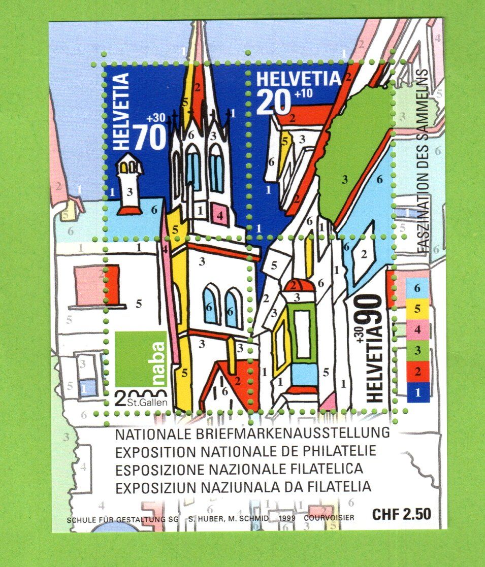 Tutti i francobolli: 1999 NABA St. Gallen Block postfrisch – Nuovo (secondo la descrizione) da Stein am Rhein venduto da Huehnerhund