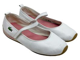 Ballerines Lacoste Antibes 75P cuir blanc. Pointure 40