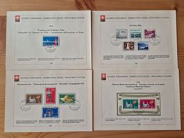 CH-Briefmarken Erstagblätter mit ET-Französisch gem.Bilder