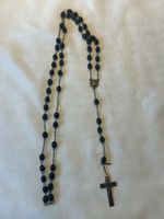 Dunkle, Rosenkranz-Kette, Vintage Stil,  Zustand gebraucht
