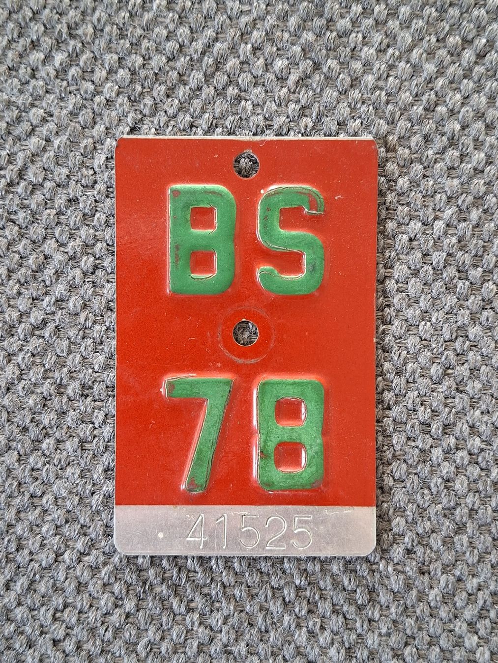 Insegne: Velonummer BS, Basel-Stadt 78 – Usato da Herrenschwanden venduto da banmacabu