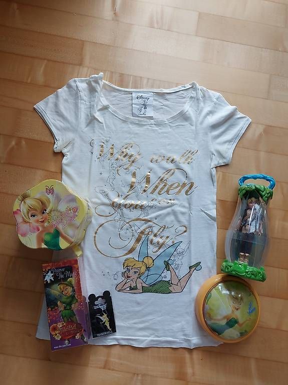 Disney Figuren: Disney Tinkerbell Set mit Tshirt, Schmuckbox,Figur... – Gebraucht aus Flaach von nad_xpb7