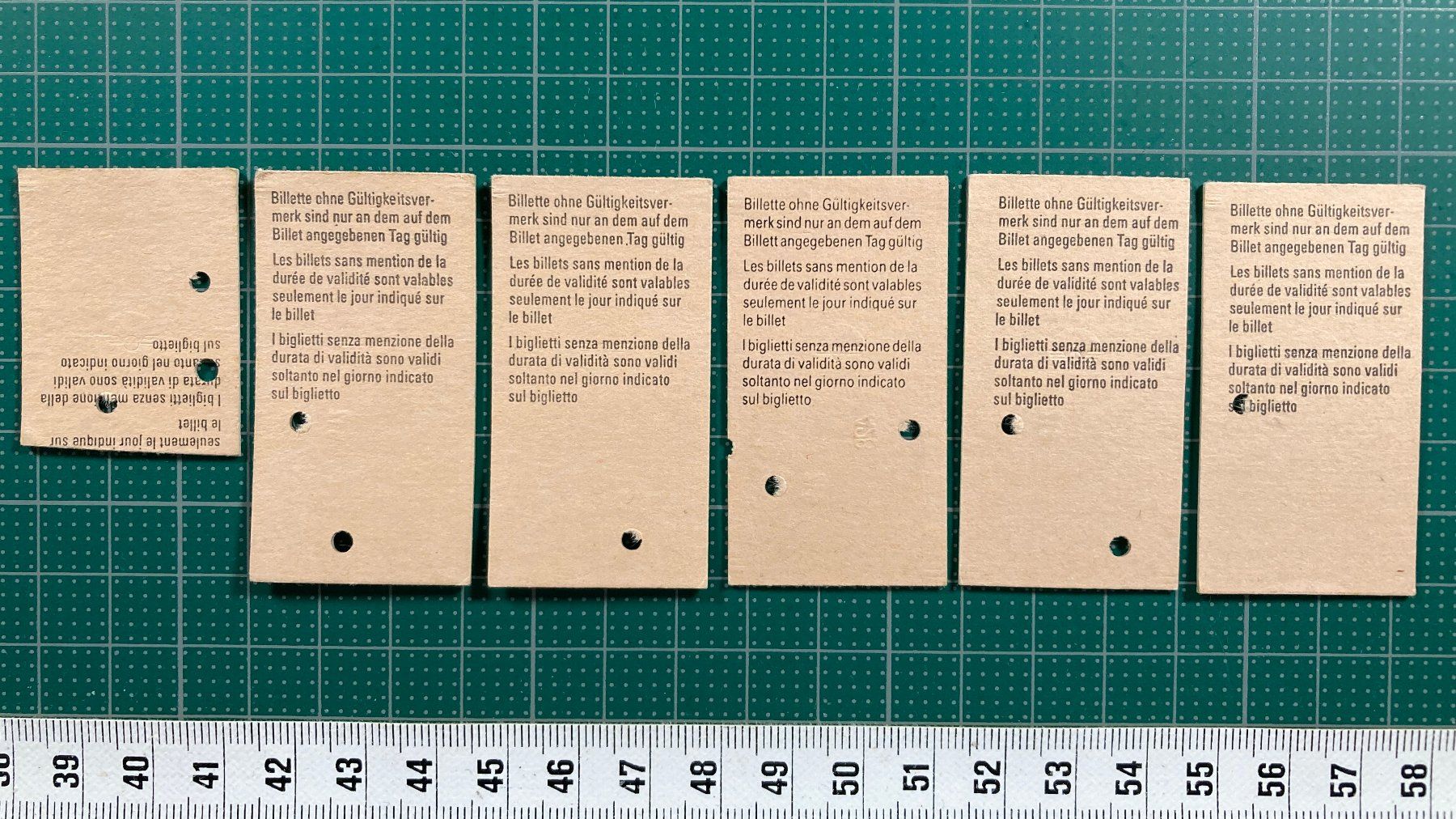 Tickets: Bex, 6 alte Bahn Billlette, SBB, 1984 – Gebraucht aus Lenzburg von fh1 1