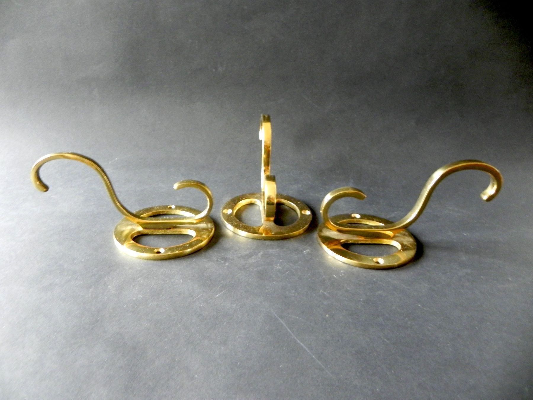 Eisenwaren: 3 schöne Kleiderhaken in Brass – Neu (gemäss Beschreibung) aus Zürich von LodgE-21 1