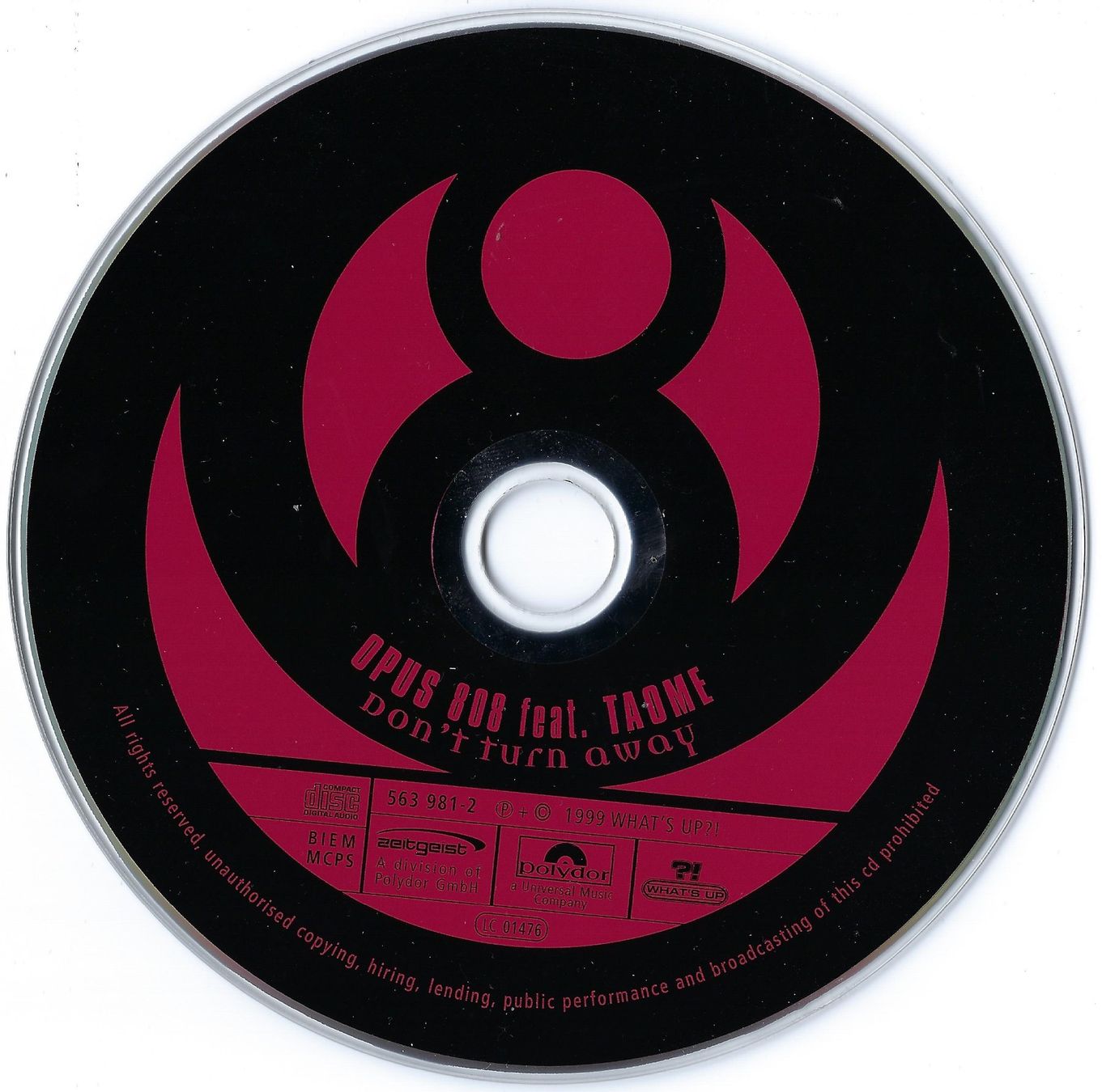 CD: Opus 808 feat. TAOME - Don't turn away CD Single – Usato da Steinhausen venduto da rasuni 2