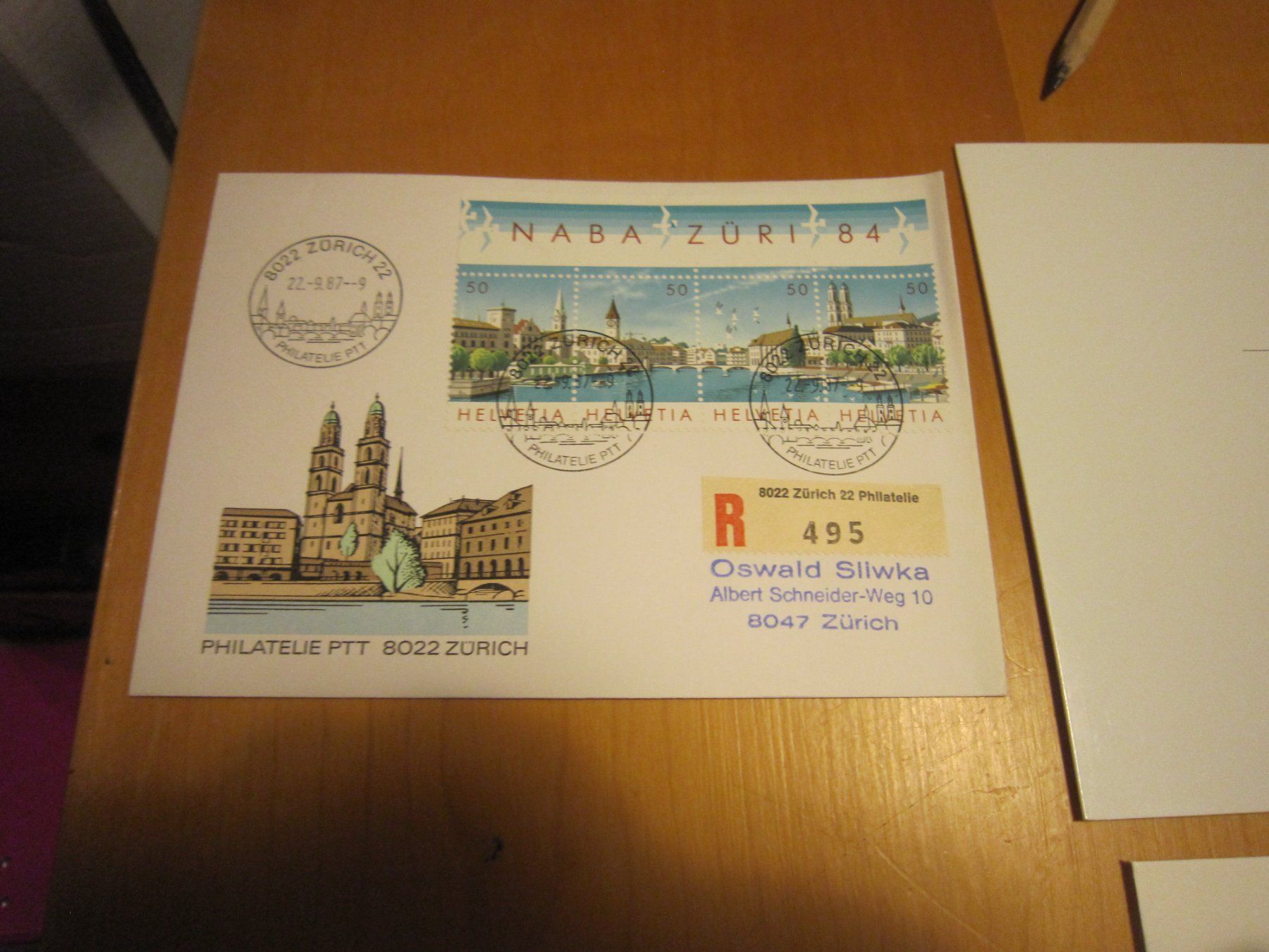 Alle Briefmarken: 1984 NABA Zürich verschiedene Variationen – Gebraucht aus Gordola von Polentaefung 5