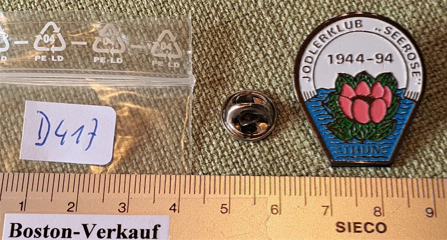 Musicassette: D417 - Pin Jodlerklub Seerose Thun CH – Usato da Reinach BL venduto da Boston-Verkauf 2